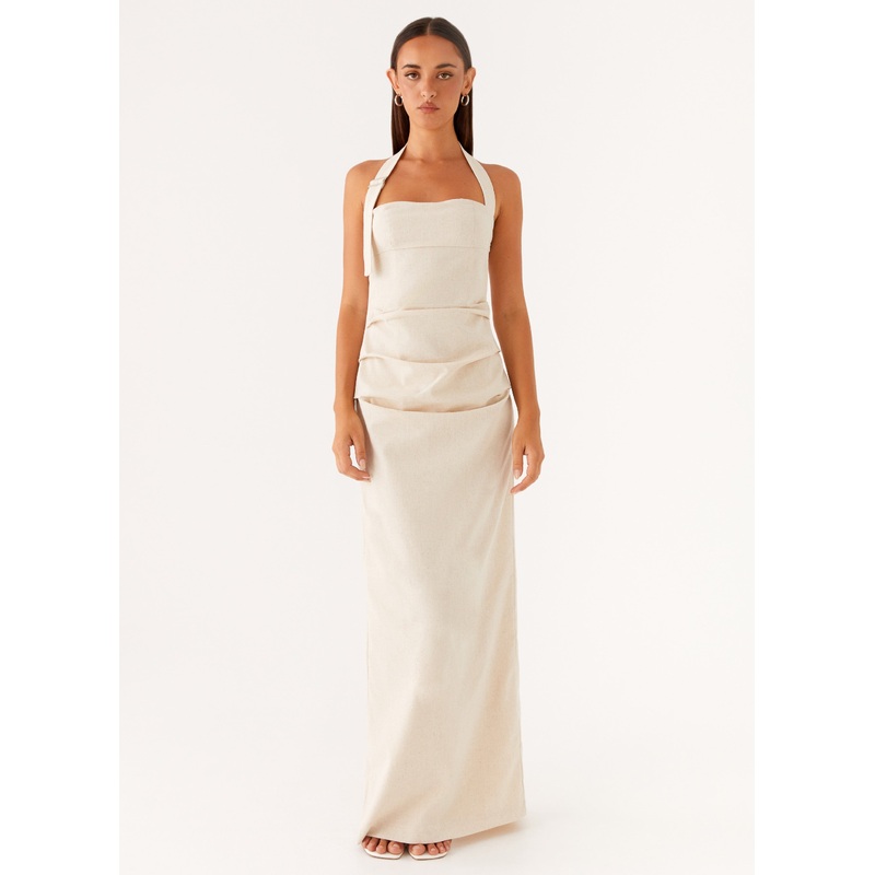 Rumour Has It Maxi Dress – Oatmeal Oatmeal US 0