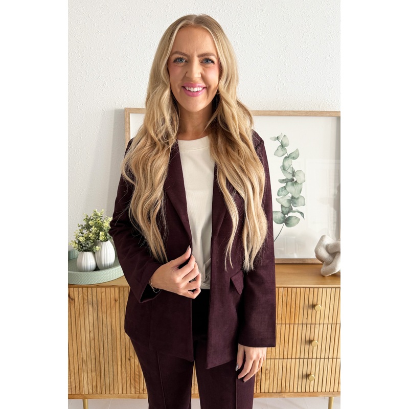 Boyfriend Blazer XS Dark Oxblood
