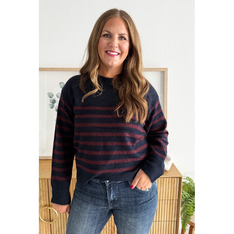 Long Sleeve Crew Neck Dropped Shoulder Sweater XS Light Grey/Crcl St