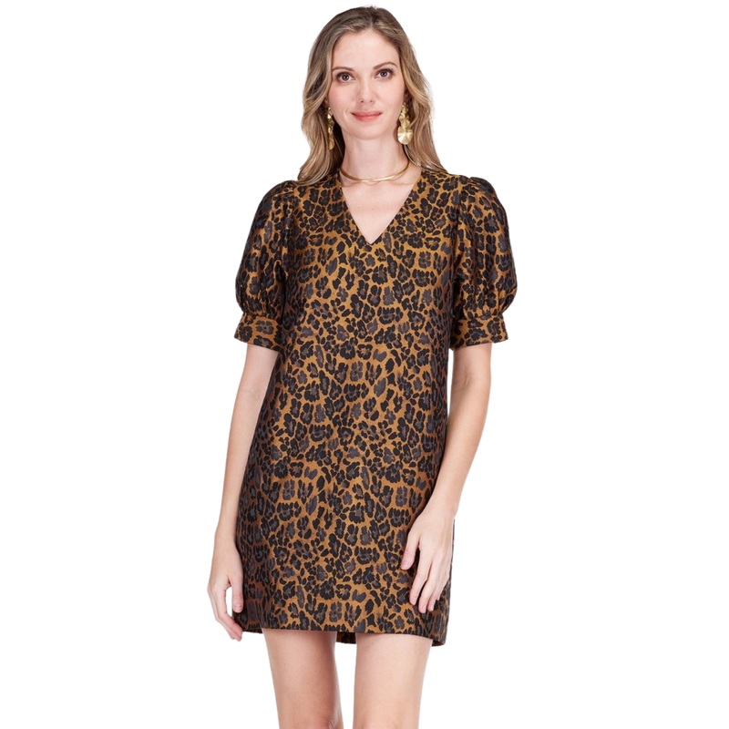 V-Neck Shift Dress, Feral Luxe XS