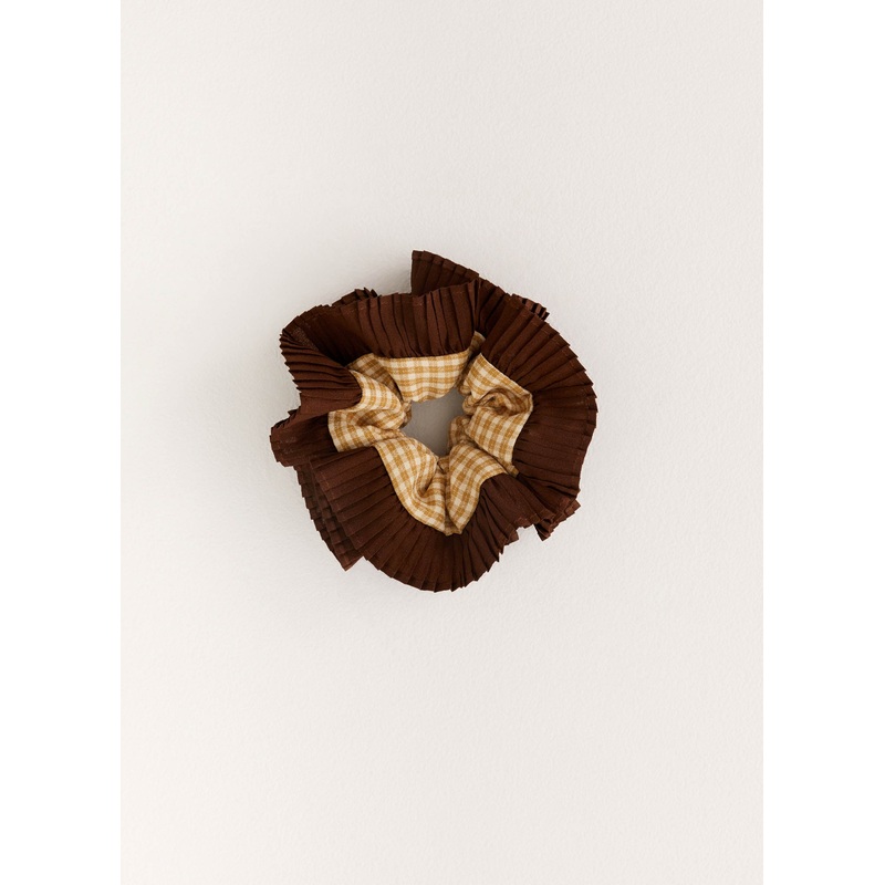 Angeline Scrunchie – Brown Brown One Size