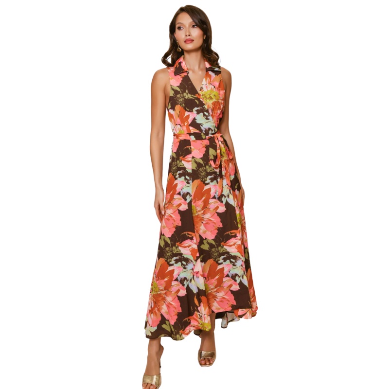 Vela Dress, Brown Vintage Floral XS