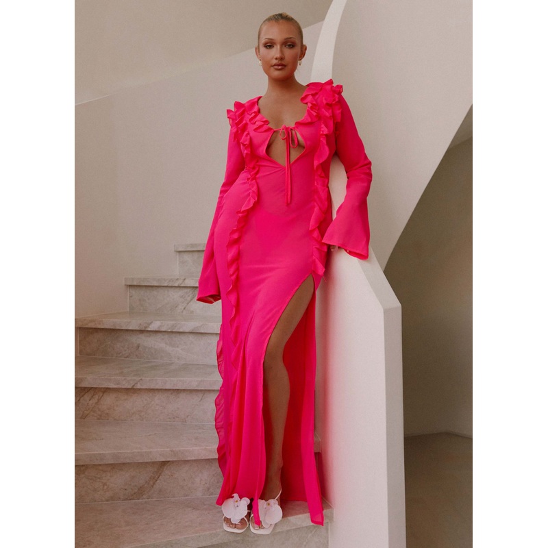 Charlize Maxi Dress – Pink Pink US 0