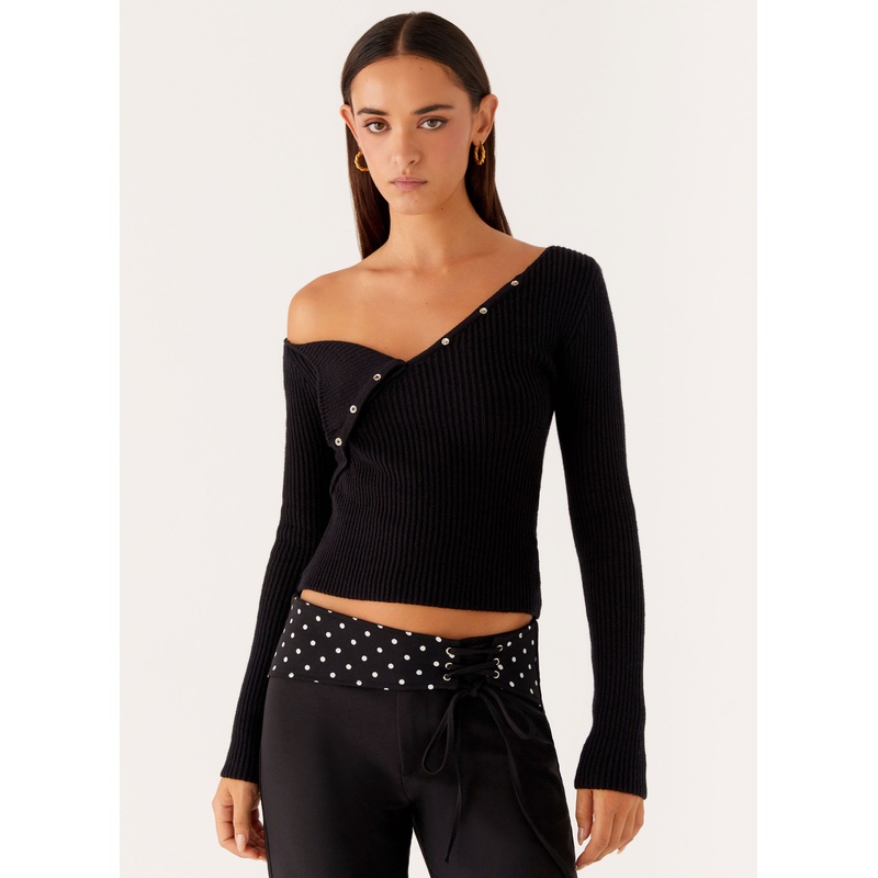Waverly Knit Top – Black Black XS-S