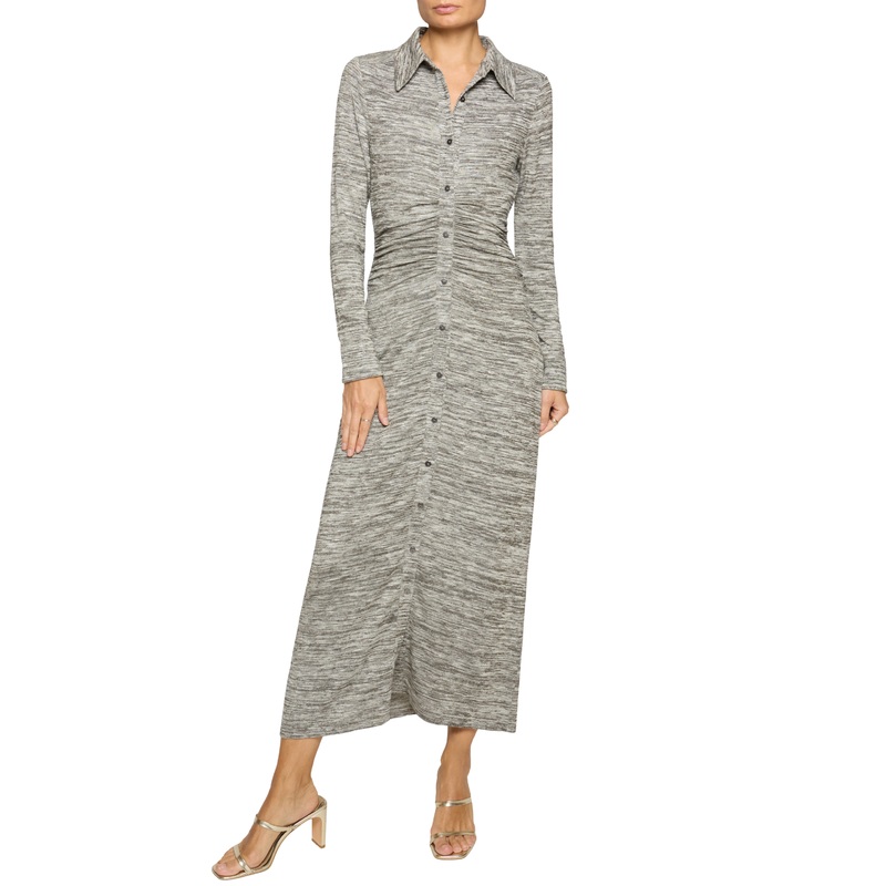 Rachelle Dress, Black/White Space Dye XS