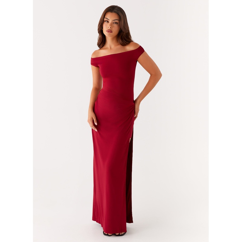Amerie Maxi Dress – Maroon Maroon US 0