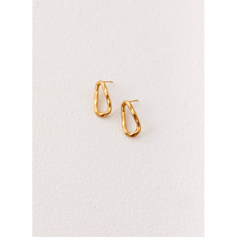 Jedia Earrings – Gold Gold One Size