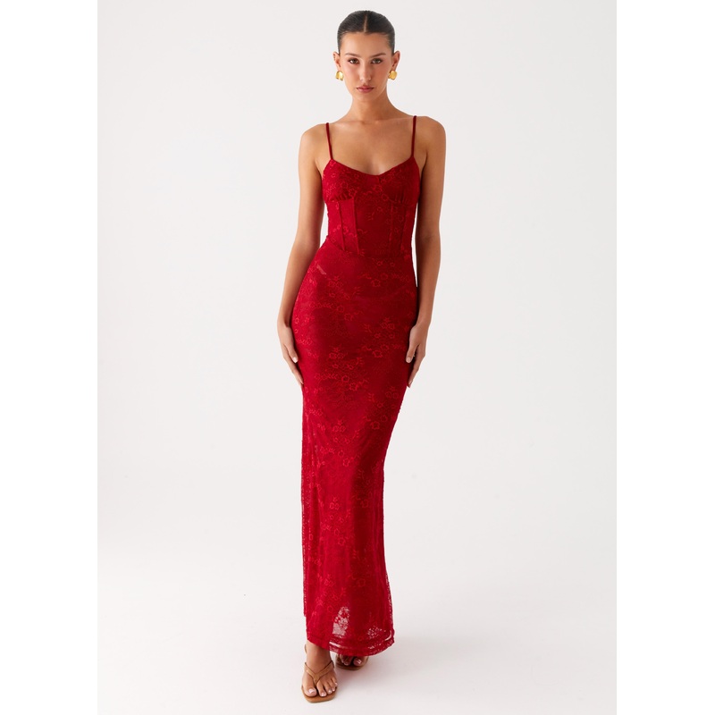 Rosa Corset Maxi Dress – Red Red US 0