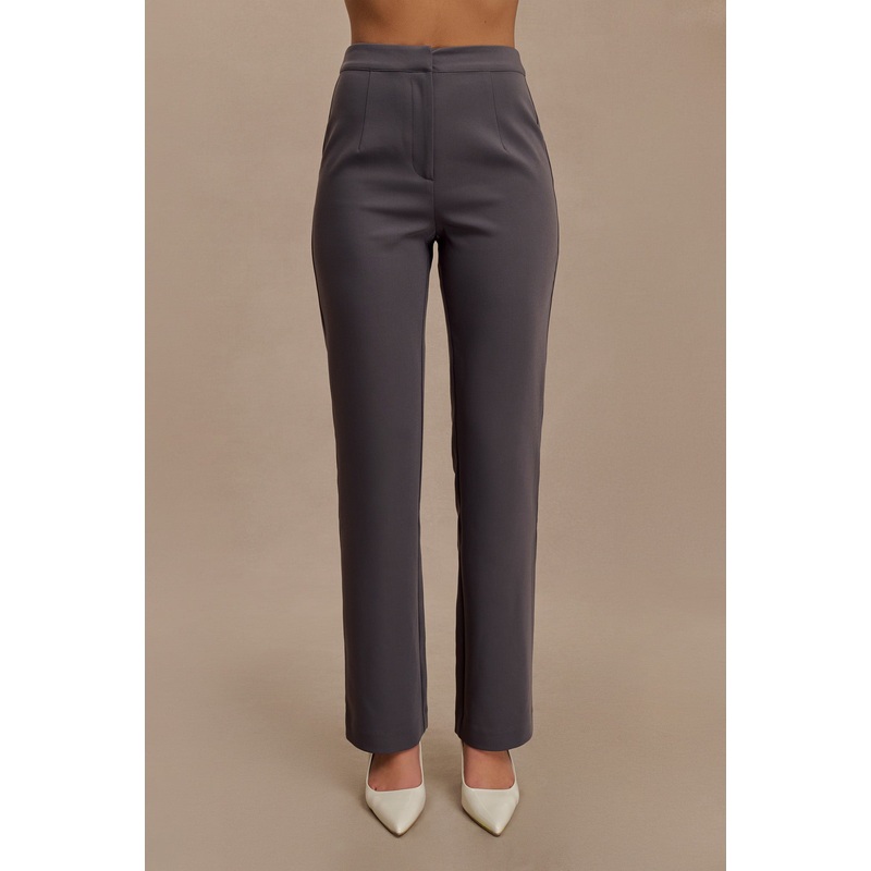 Allanah Straight Leg Pants – Charcoal XXS