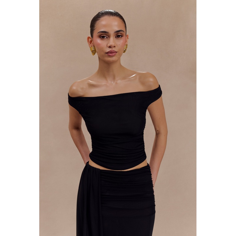 Brooklyn Mesh Crop Top – Black XXS