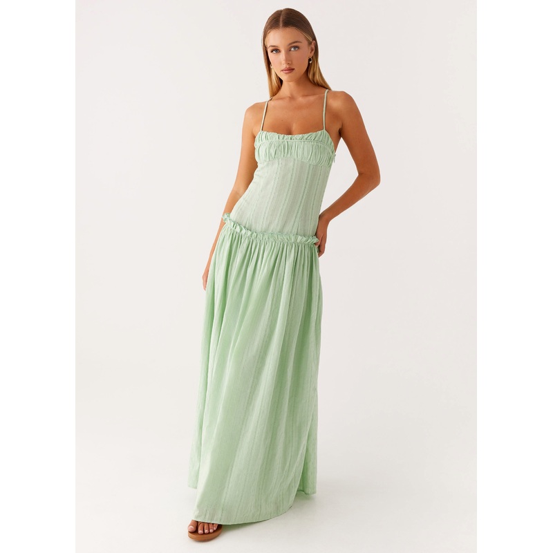 Jacinda Drop Waist Maxi Dress – Sage Sage US 0