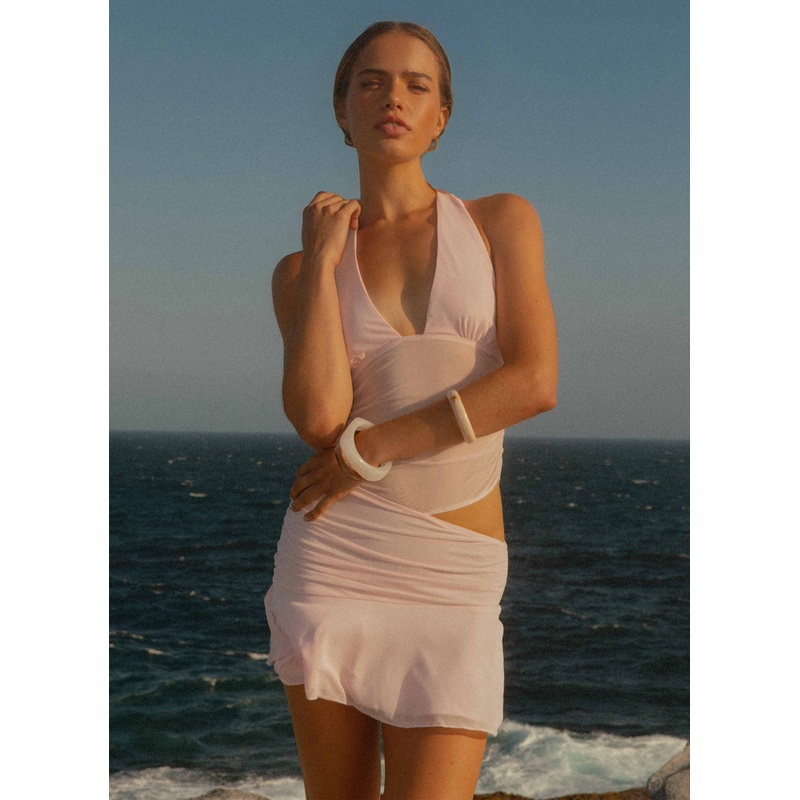 Calissa Haltherneck Mini Dress – Pink Pink US 0