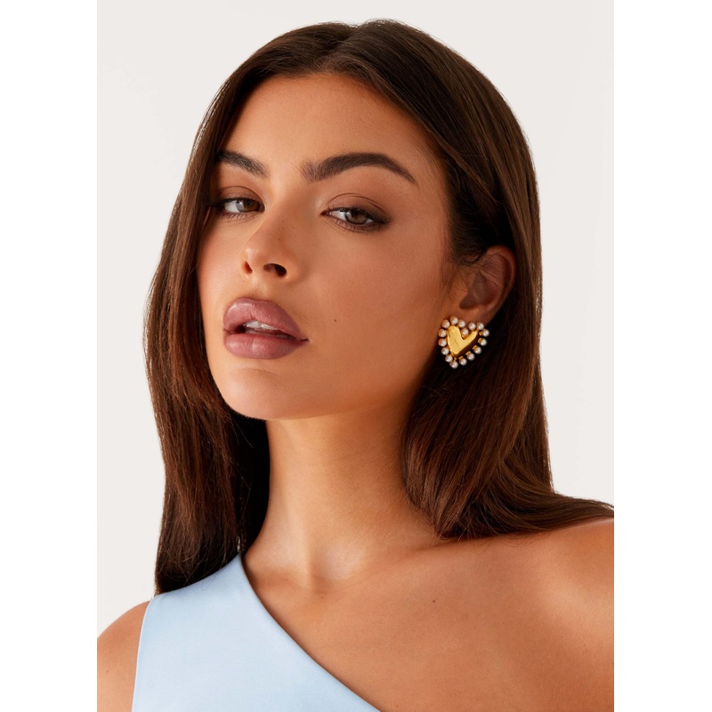 Shaina Earrings – Gold Gold One Size