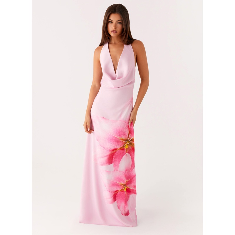 Bryony Cowl Maxi Dress – Pink Pink US 0
