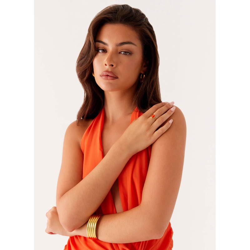 Coralina Ring – Gold/Amber Gold/Amber One Size