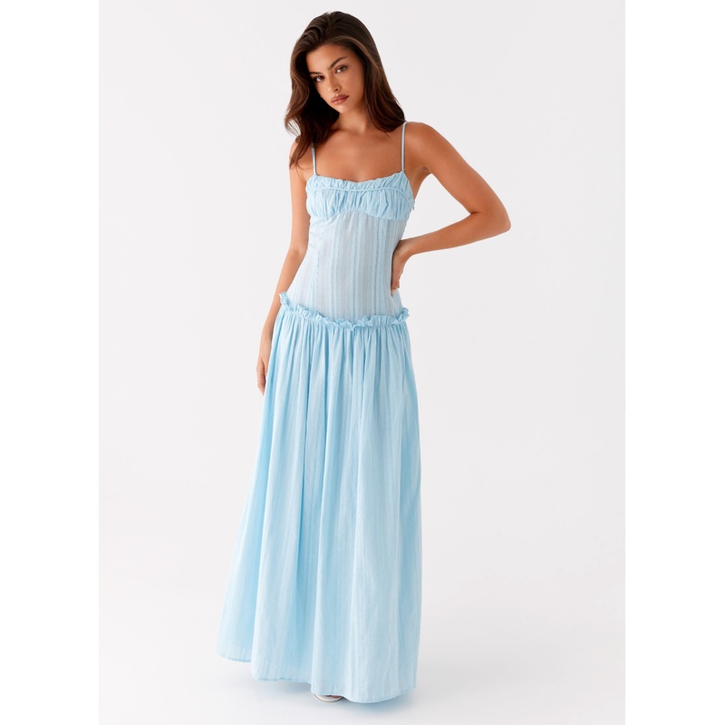 Jacinda Drop Waist Maxi Dress – Blue Blue US 0