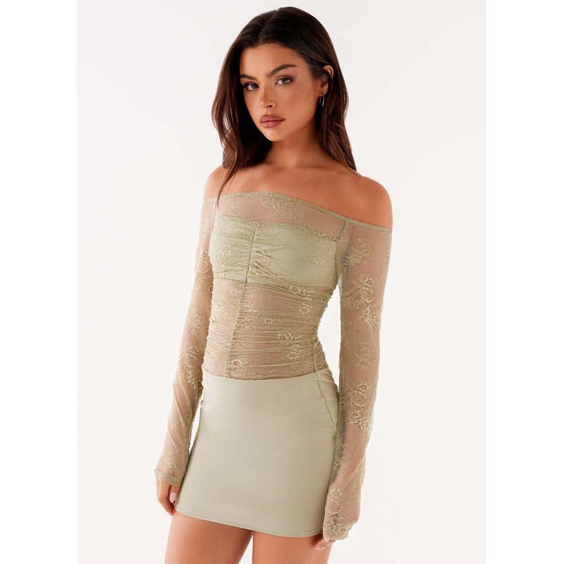Collide Lace Mini Dress – Sage Sage US 0