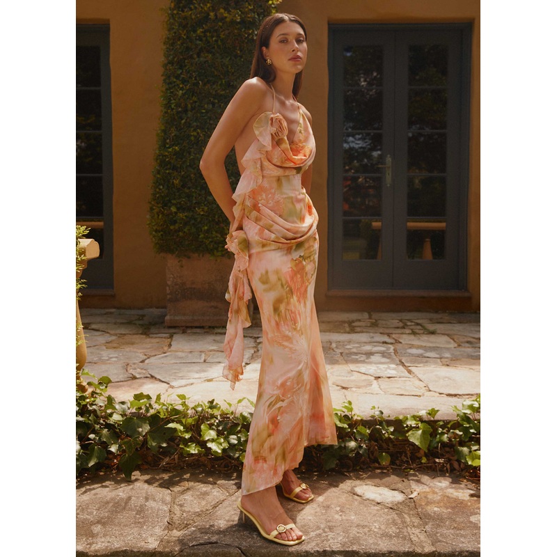 Diedre Rose Strappy Maxi Dress – Sunset Floral Sunset Floral US 0
