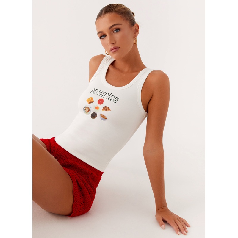 Avalita Tank Top – Ivory Ivory US 0