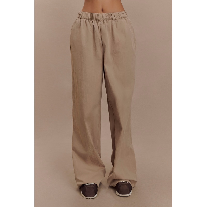 Campbell Cotton Wide Leg Pants – Sand XXS