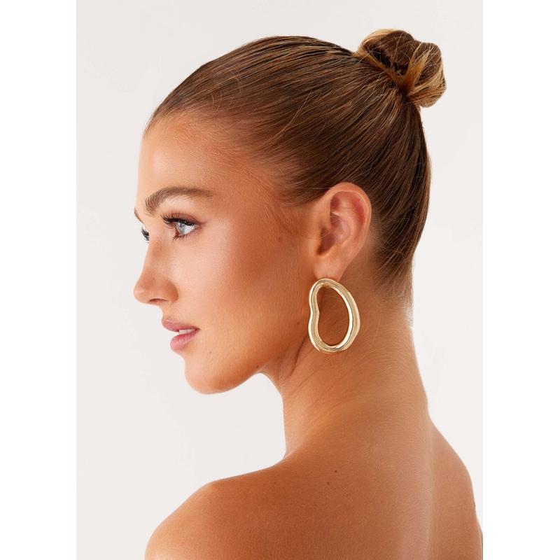 Dona Earrings – Gold Gold One Size