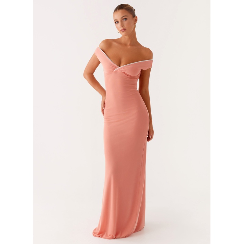 Katiya Maxi Dress – Peach Peach US 0