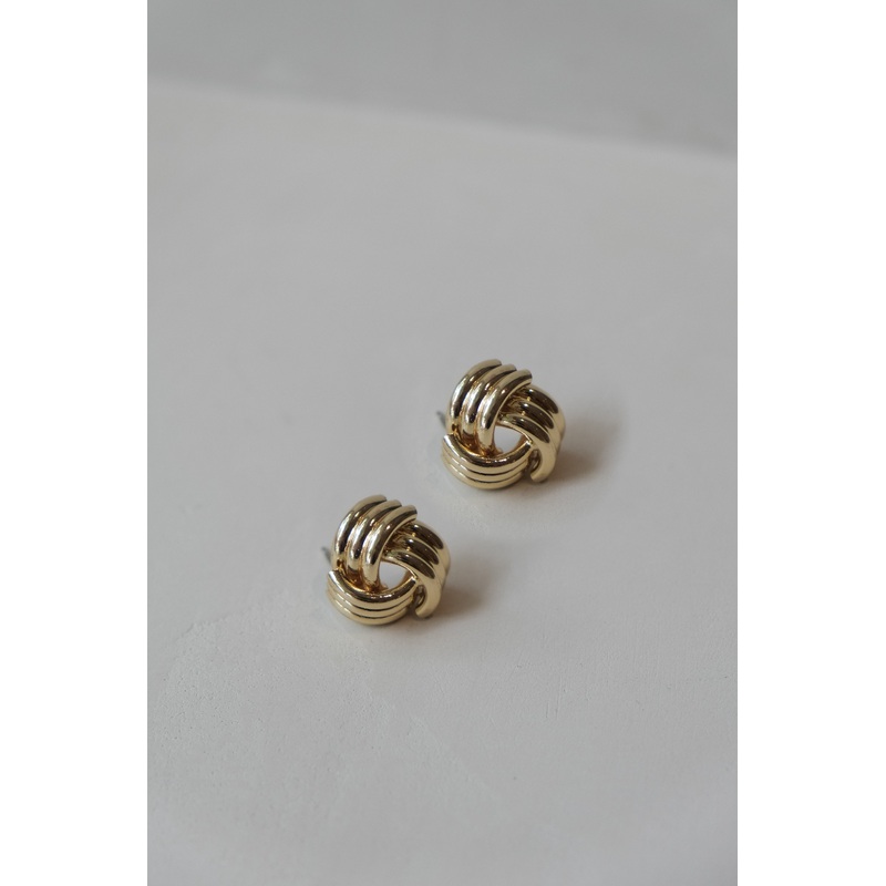 Rowan Knotted Earrings – Gold One Size