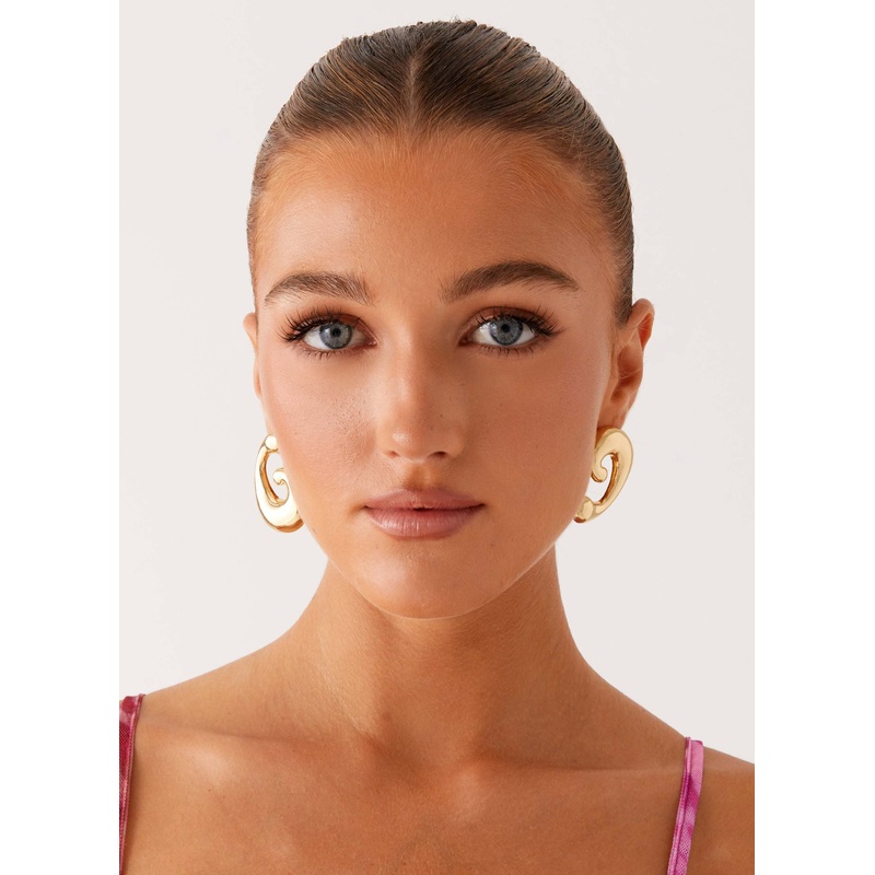 Abram Earrings – Gold Gold One Size
