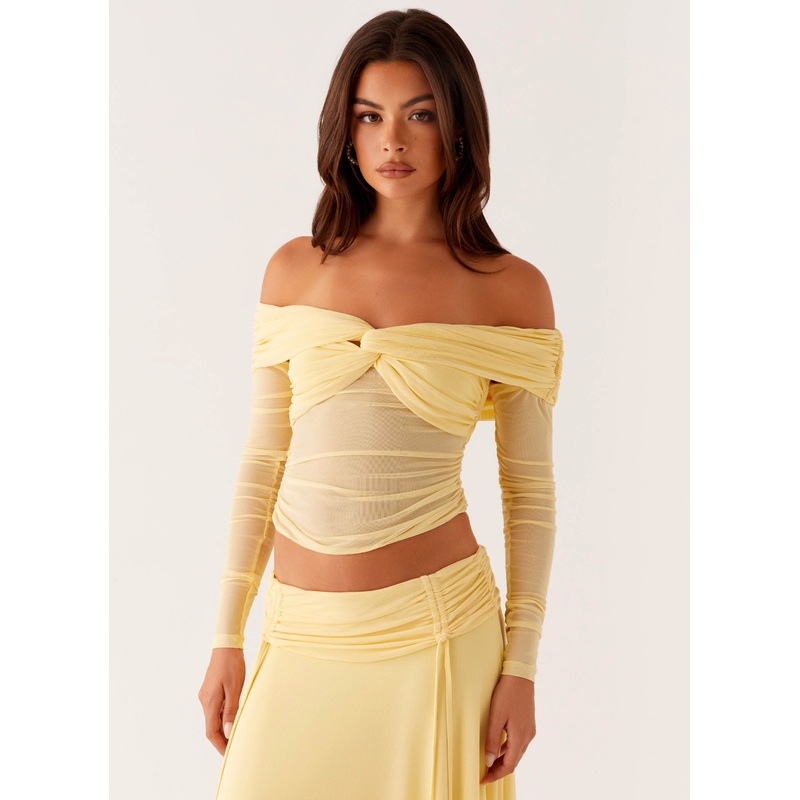 Amryn Long Sleeve Top – Yellow Yellow US 0