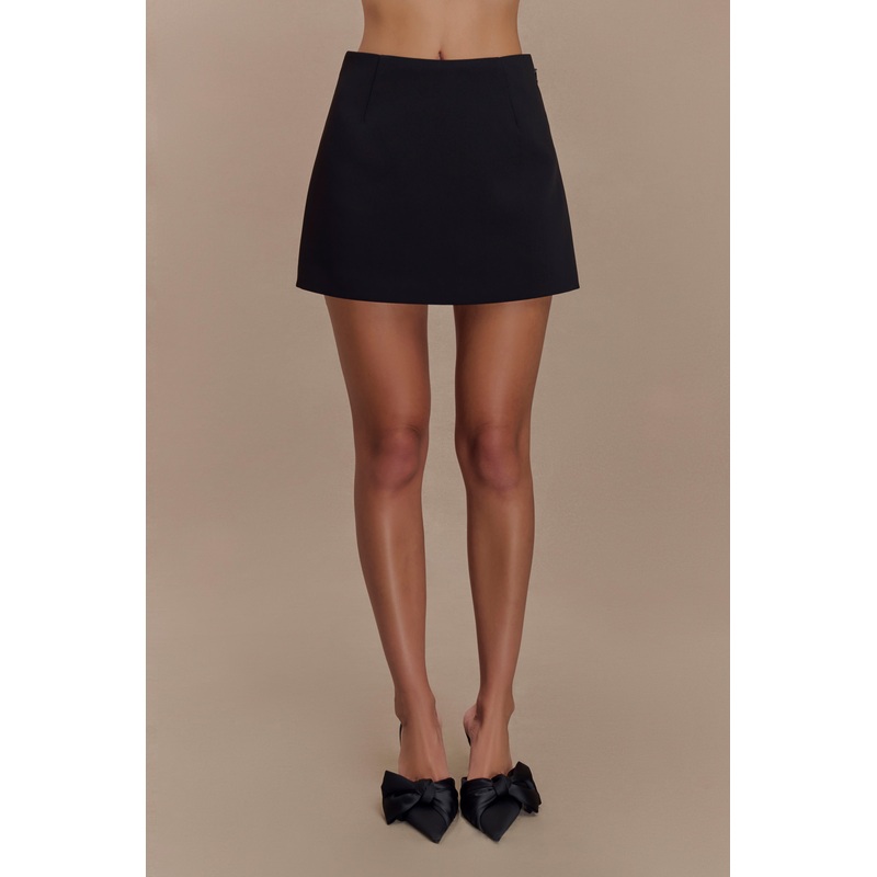 Alix Suiting Mini Skort – Black XXS