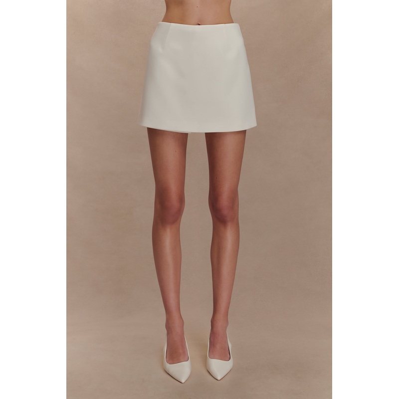 Alix Suiting Mini Skort – Ivory XXS