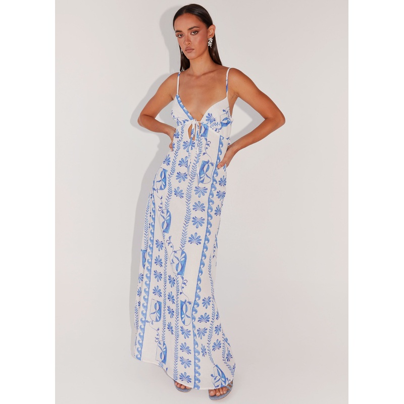 Flora Linen Maxi Dress – Floral Wave Floral Wave US 0