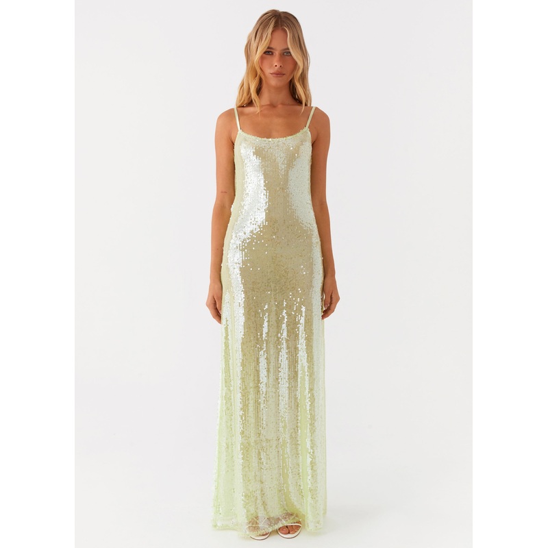 Higher Level Sequin Maxi Dress – Mint Mint US 0