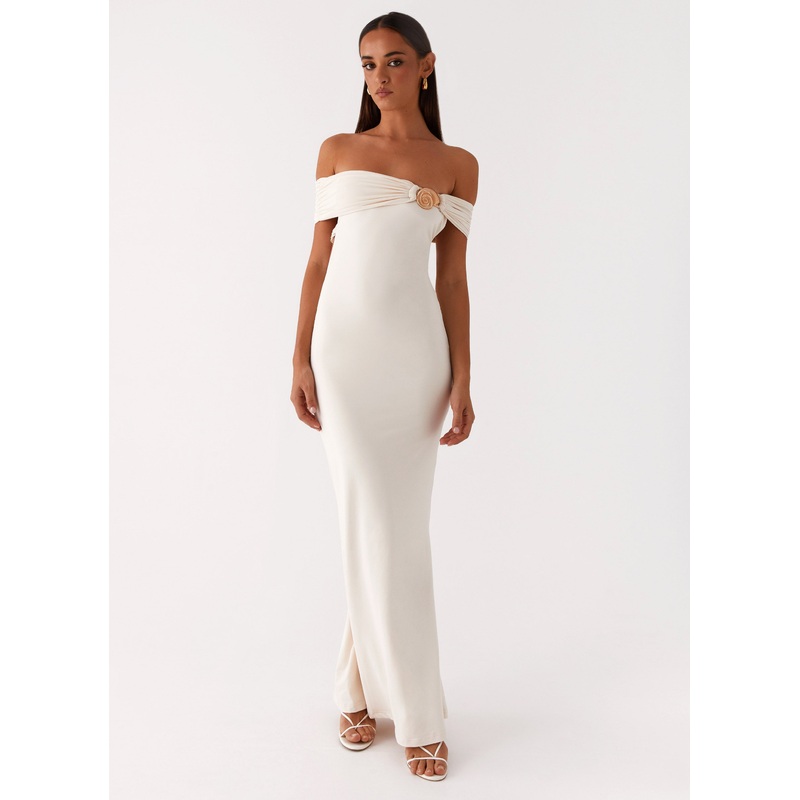 Illusion Maxi Dress – Ivory Ivory US 0