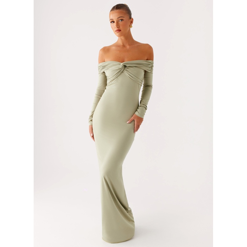Marla Long Sleeve Maxi Dress – Sage Sage US 0