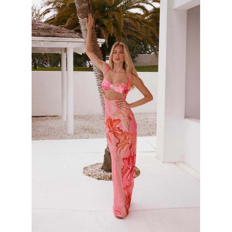 Sorella Maxi Dress – Tropical Pink Print Tropical Pink Print US 0