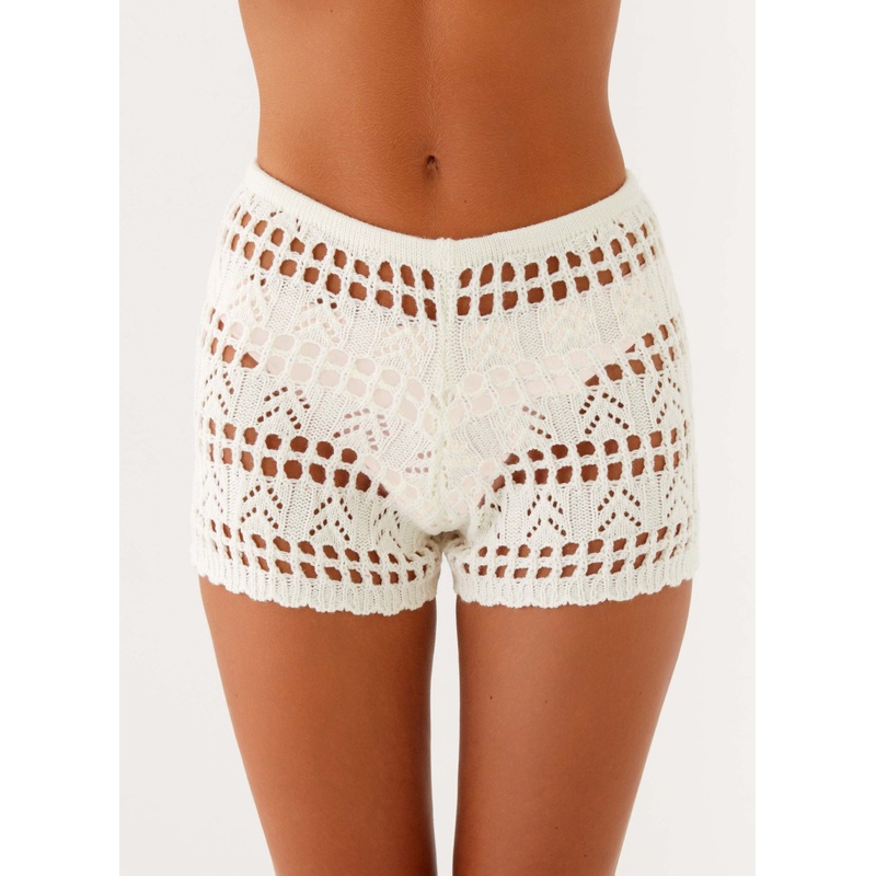 Baylock Crochet Shorts – White White XXS-XS