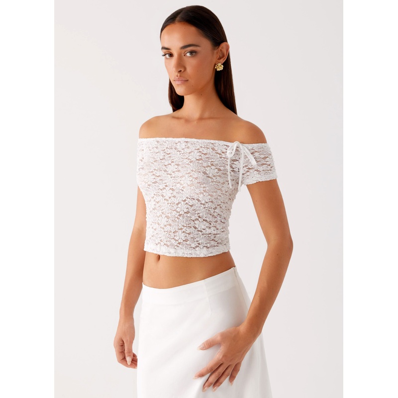 Billie Lace Top – Ivory Ivory US 0