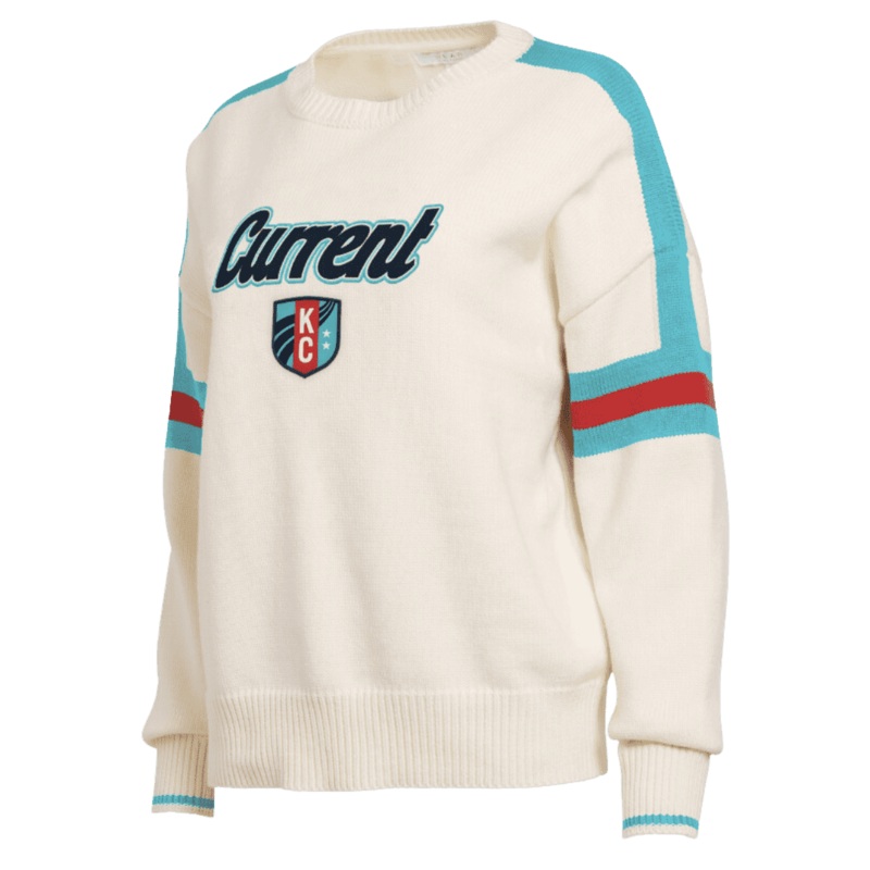 KC Current Women’s Stripe Knit Sweater Cream XS