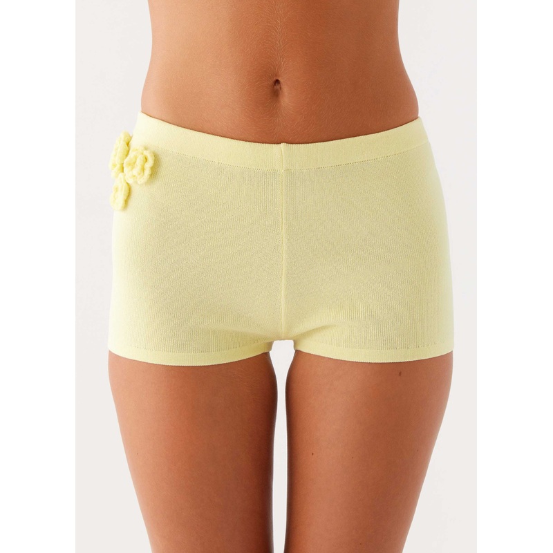 Aliah Knit Shorts – Yellow Yellow XXS-XS