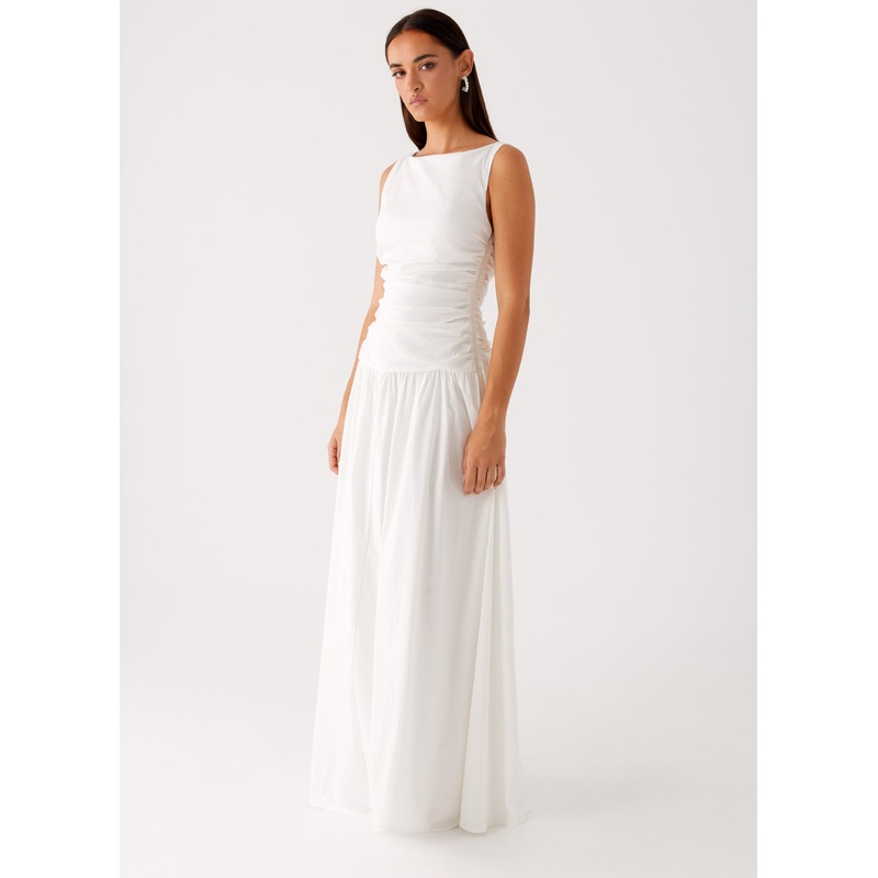 Carmel High Neck Maxi Dress – White White US 0