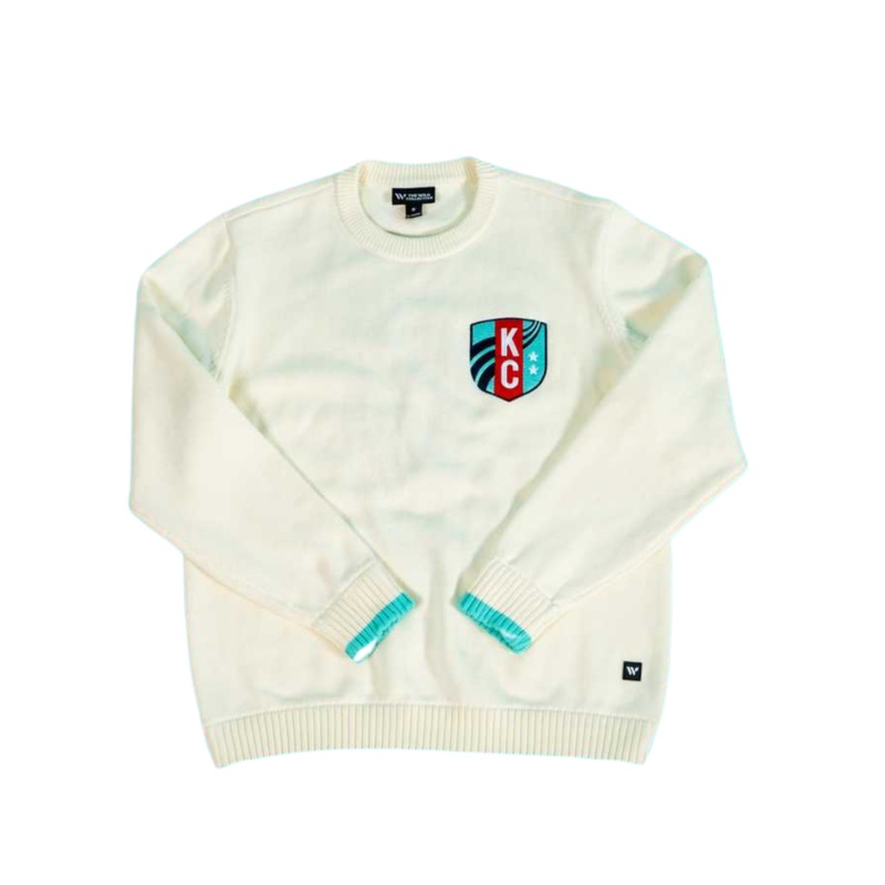 KC Current Women’s Knit Jacquard Sweater Cream XS