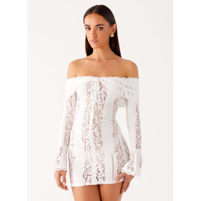 Syvanna Lace Mini Dress – White White US 0