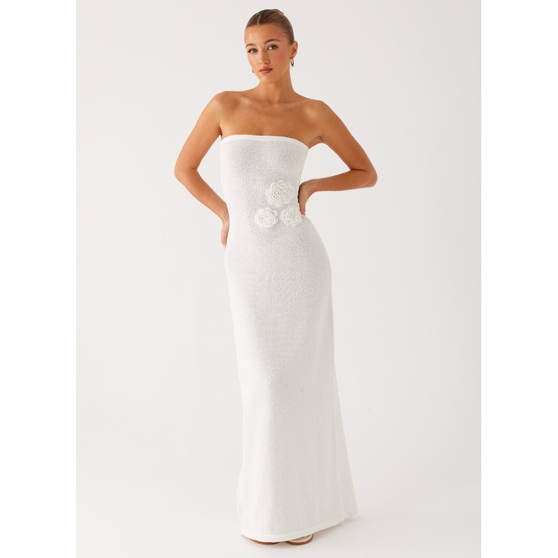 Arli Strapless Maxi Dress – Ivory Ivory XXS-XS