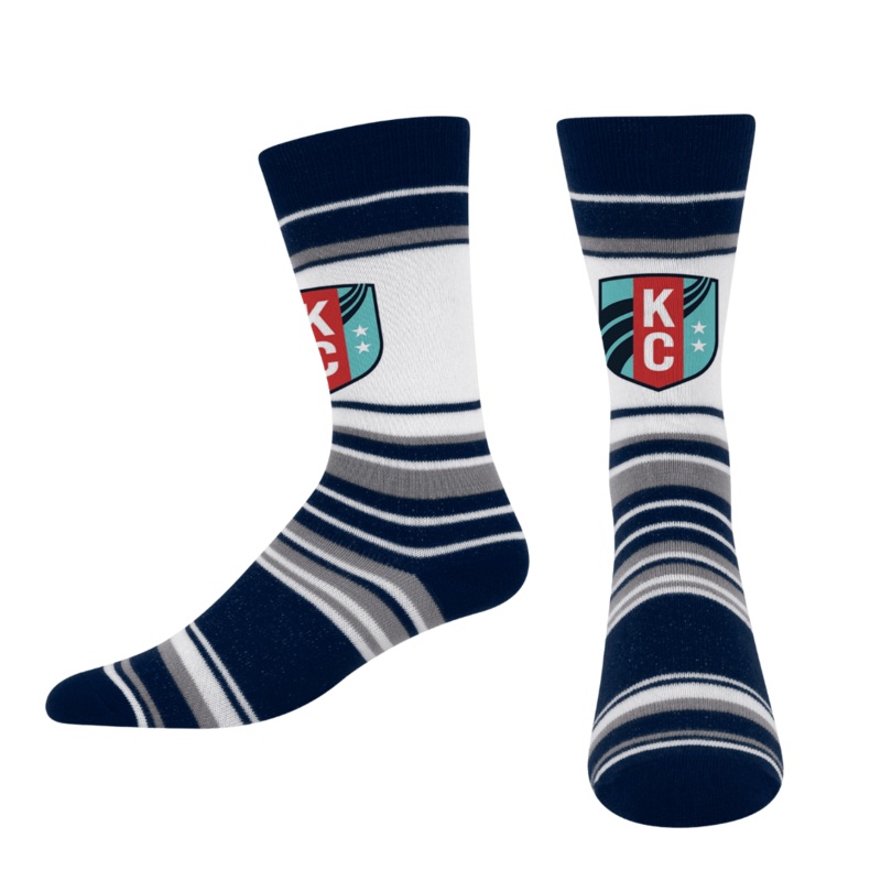 KC Current Crest Stripe Socks Navy OSFM