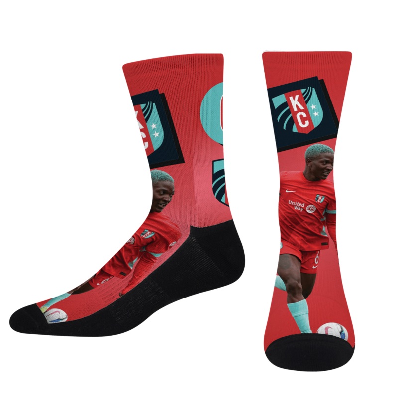 KC Current Temwa Chawinga Red Gradient Socks Red Youth