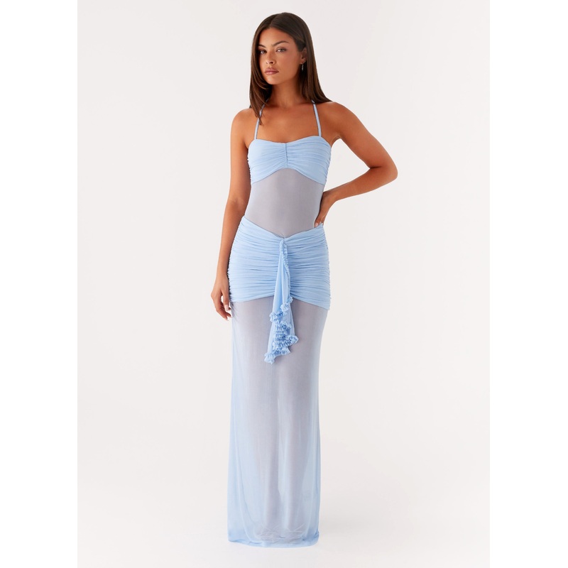 Lily Halter Maxi Dress – Blue Blue US 0