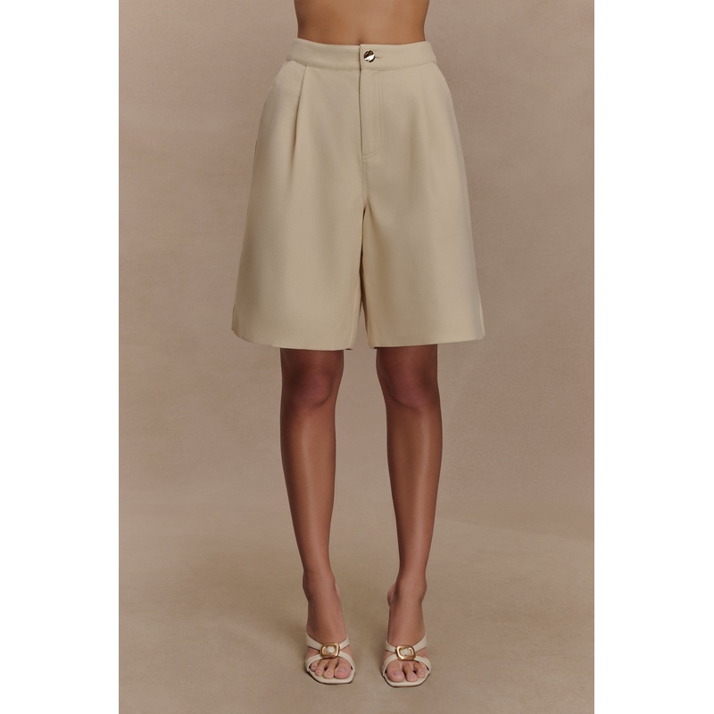 Andina Linen Shorts – Natural Beige XXS