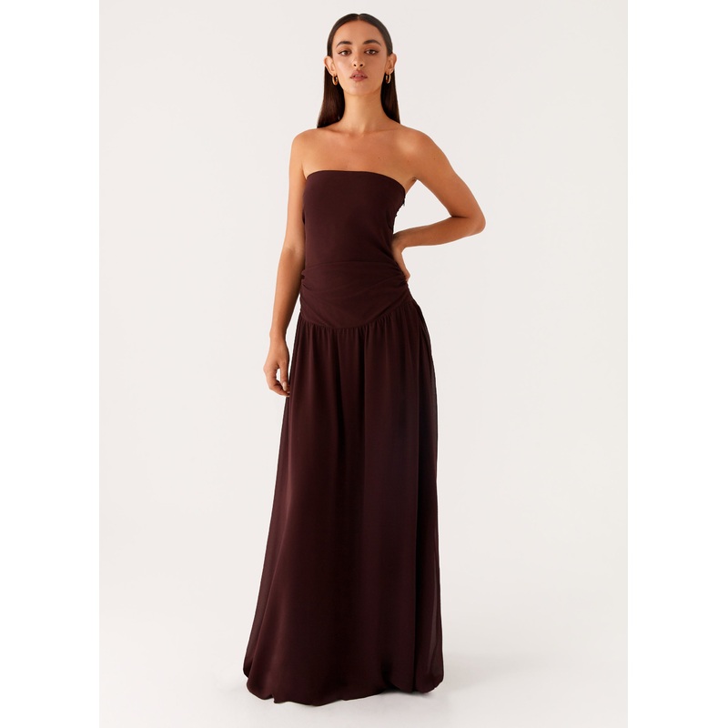 Covia Strapless Maxi Dress – Dark Chocolate Dark Chocolate US 0