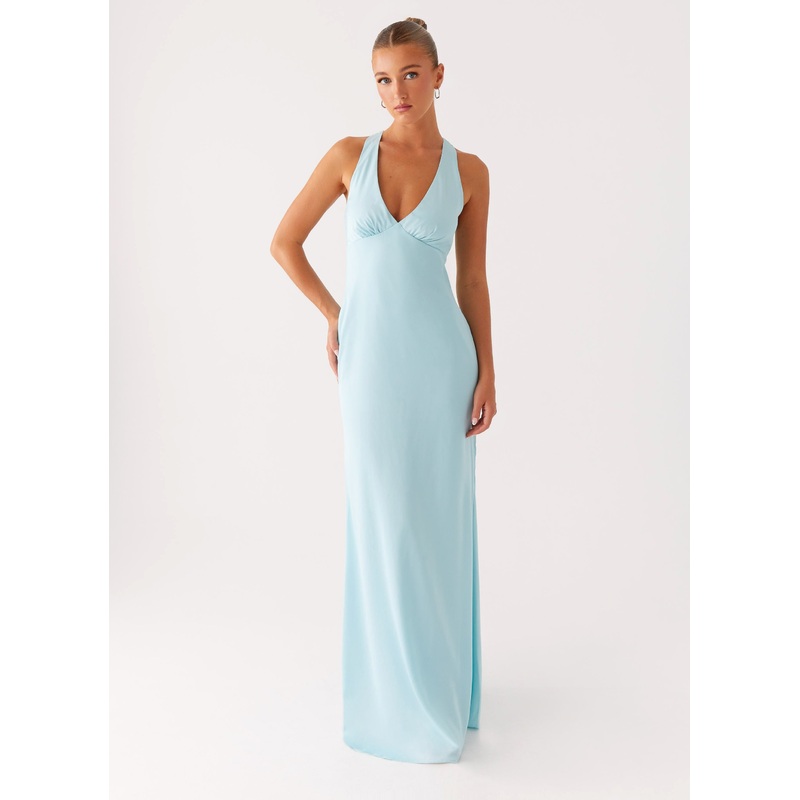 Desi Halterneck Maxi Dress – Mint Mint US 0